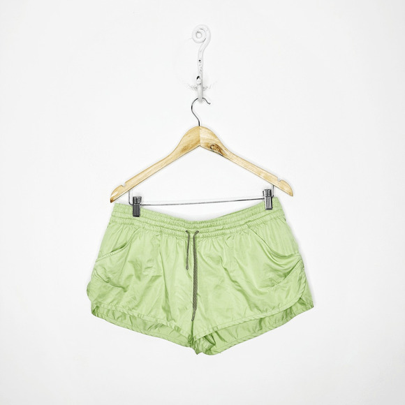 ADIDAS Stella McCartney Running Short green drawcord liner womens LARGE - Picture 1 of 3